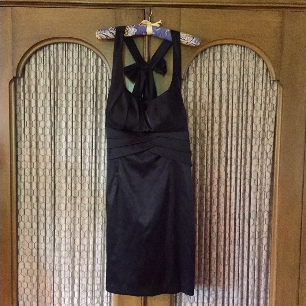 Little Black Satin Dress